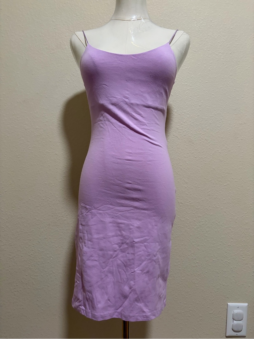 Ambiance Lilac Slip Mini Dress with Spaghetti Straps